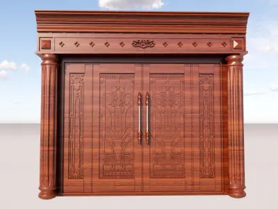 Ornamented door Free 3D model