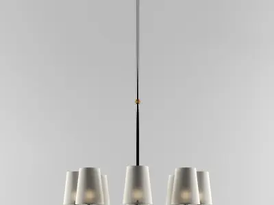 Eight branches chandelie 3D model