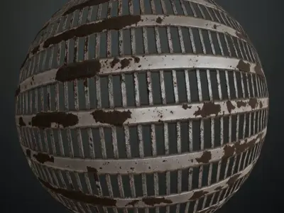 Metal Plate Rusted PBR Seamless Texture