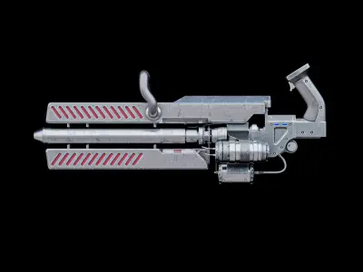 Terminator Genisys Plasma Minigun 3D model