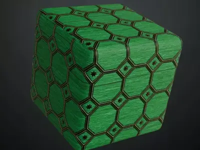 Antique Oak Herringbone Parquet PBR Seamless Texture