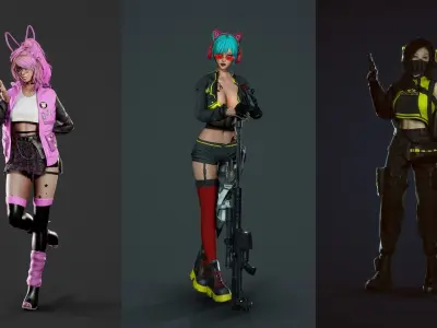 Cyberpunk Girls Pack
