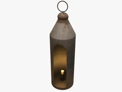 Candle Holder Low-poly 3D model 12