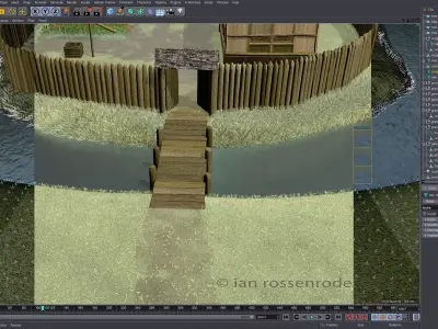 Medieval Historical fort village 3D model