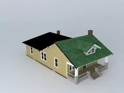 House with roof Free 3D model
