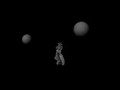 Robot Fighter Rig AAA Low-poly 3D model