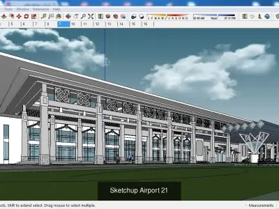 Collection 15 Sketchup Terminal models 3D Model Pack