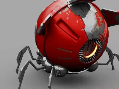 Bug Robot rigged character 3D model