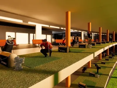 driving range golf 3D model
