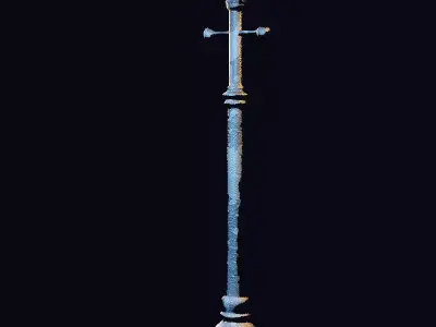 Street lamp of the 18th and 20th centuries Low-poly 3D model