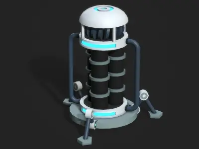 Sci-Fi Generator - Lowpoly Game Ready Low-poly 3D model