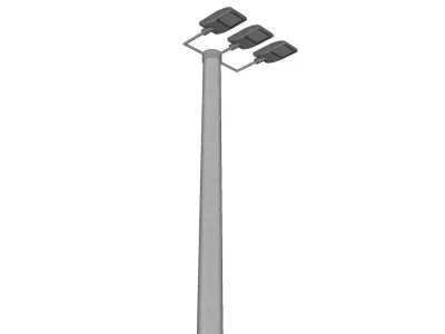 Concrete Lamp Post - Light Pole - Light Post - Street Light 17 3D model