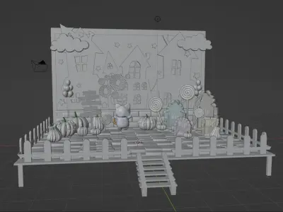 Halloween pastel cute 3D model