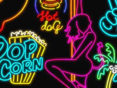 Ultimate Neon Sign Pack 2 Low-poly 3D model