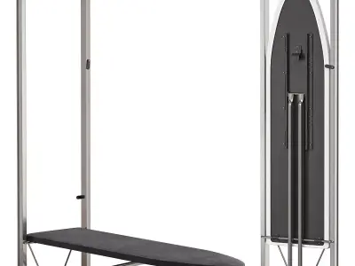 Ironing board mounted on the door 3D model