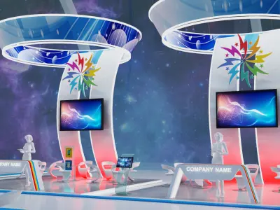 PLN Virtual Booth Exhibition 3D model