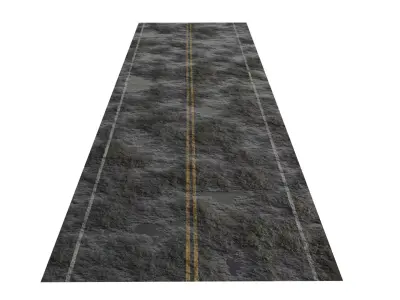 GAME ready ROAD asset pack Low-poly 3D model