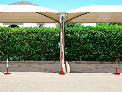 Poles parking 3D model