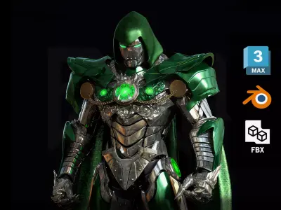 Infamous Iron Man Doctor Doom 3D model