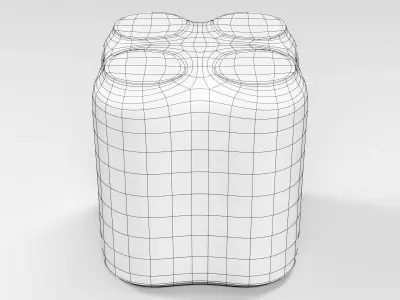 4 pack 440ml Shinkwrapped Beverage Cans 3D model 3D model