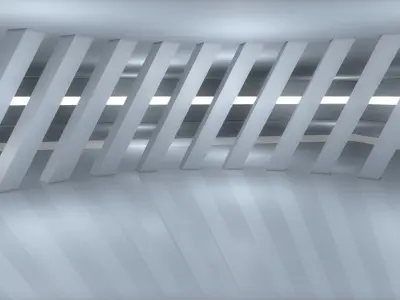 Sci Fi WareHouse Low-poly 3D model shop