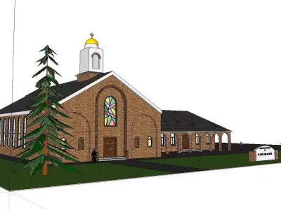 Architecture-Religion-God-Culture-Temple-0299 church 3D model