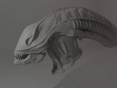 Aliens 1986 Screen Accurate Alien Warrior Head 3D Model 3D print model