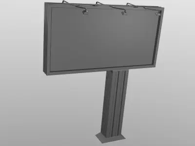 Billboard on pole 3D model