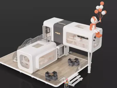 Container Kiosk 3D model