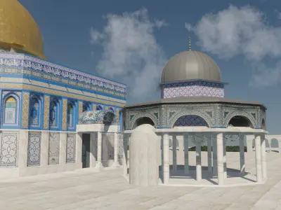 JERUSALEM THE DOME OF THE ROCK AND ITS SURROUNDINGS 3D model