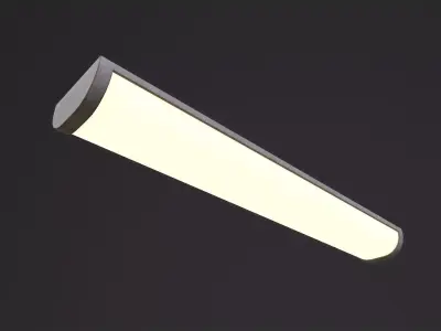 Fluorescent Bulb 3D Model Low-poly 3D model