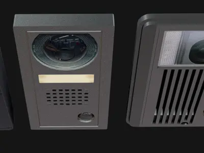 Door Intercom Pack 04 Low-poly 3D model
