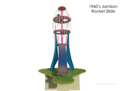 1960s Jamison Rocketship Slide  3D model