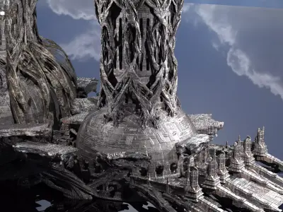 Mordred Knights tower kitbash 3D model