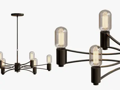 CHANDELIER LOFT DROPLET CHANDELIER 6 3D model