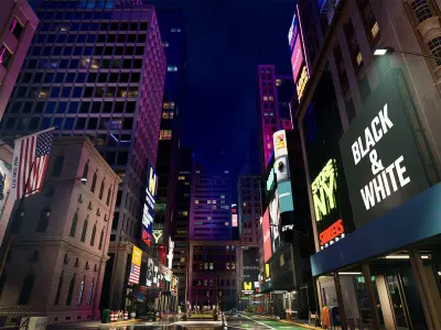 New York Night 3D model