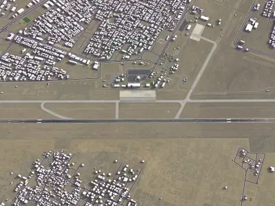 Jizan - King Abdullah bin Abdulaziz Airport - GIZ Low-poly 3D model