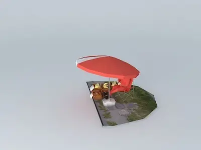 Market stall 3D model