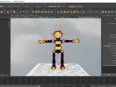 Robot X 3D model 25 Animation Ready For Unity And Unreal Low-poly 3D model