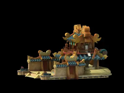 Cartoon Fantasy Architecture 3D model