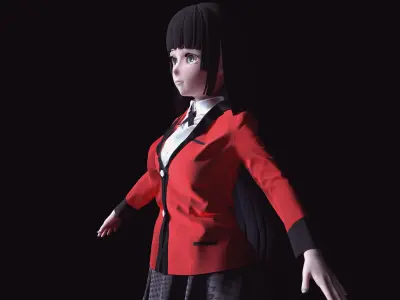 JABAMI YUMEKO  KAKEGURUI ANIME  3D model