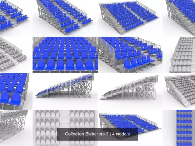 Collection Bleachers 3 3D Model Pack
