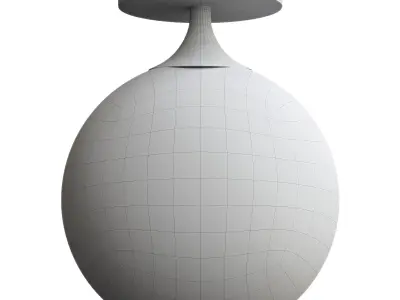 Nouveau 8-in Flush Mount 3D model