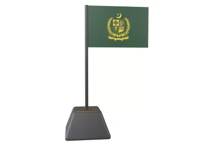 Flag of the Prime Minister of Pakistan Low-poly 3D model