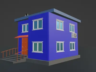 house Low-poly 3D model