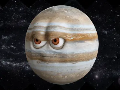 All planets solar system 3d model Low-poly 3D model