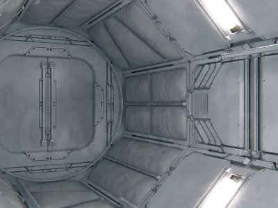 Space Capsule 01 PBR Low-poly 3D model