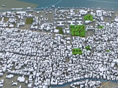 Patna Bihar India 35km Low-poly 3D model