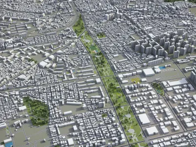 Incheon Low-poly 3D model