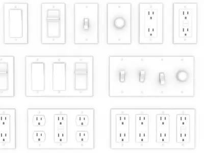 3D Modular Pack Electrical Outlets US 3D model